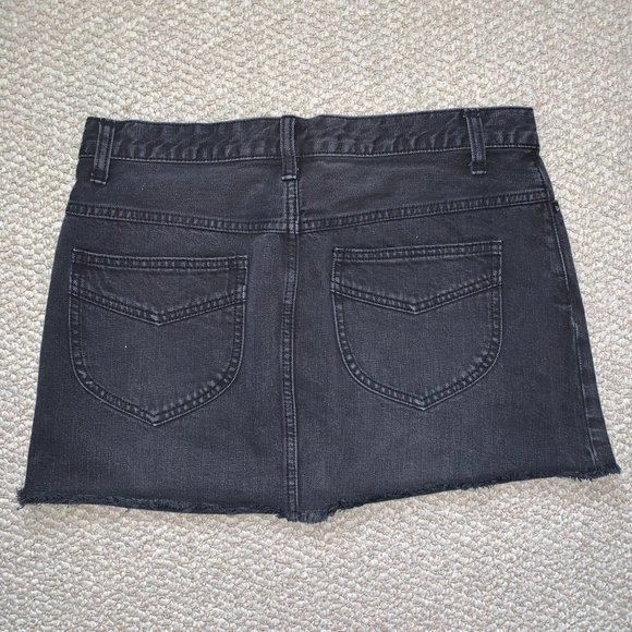 Free People Dark Grey/Black Mini Skirt (Size 8) - Picture 2 of 6